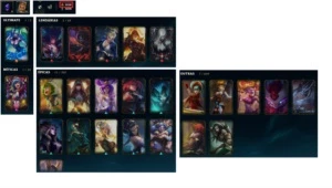 Conta Unranked lv130 42 champs 34 skins (muito RP sobrando) - League of Legends LOL