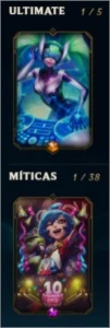 Conta Unranked lv130 42 champs 34 skins (muito RP sobrando) - League of Legends LOL