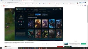 conta platina 4 na flex,gold3 na solo muitas skin lindas - League of Legends LOL