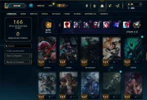 Platina 1 com 85 Champs e 33 Skins - League of Legends LOL