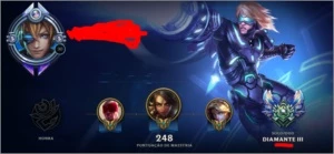 CONTA DIAMANTE 3 MUITAS SKINS E CHAMPS - League of Legends LOL