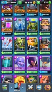 CONTA CR NÍVEL 10 COM 270 GEMAS. - Clash Royale