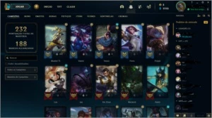 Conta LoL ouro season passada 90 skins 86 champs - League of Legends