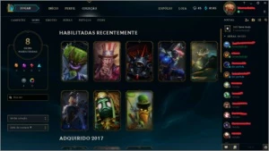 Conta de League Of Legends, Unranked, 35 Campeões, 8 Skins LOL