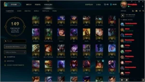 Conta de League Of Legends, Unranked, 35 Campeões, 8 Skins LOL