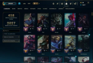 Unranked com 150 Champs e 117 Skins ( MID / JG / TOP ) - League of Legends LOL