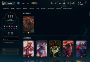 Unranked com 150 Champs e 117 Skins ( MID / JG / TOP ) - League of Legends LOL