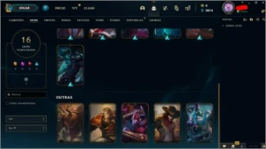 Conta com 16 Skin's - League of Legends LOL