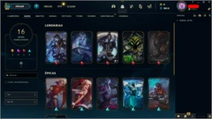 Conta com 16 Skin's - League of Legends LOL