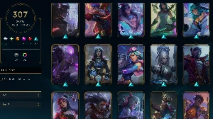 Conta Full Skins | Jinx Exaltada + 306 Skins + Bordas Exclus - League of Legends LOL