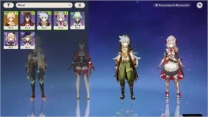 PC/Mobile - America AR7 | Razor, Noelle, Sucrose e Fischl - Genshin Impact