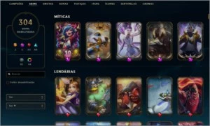 CONTA LOL – 304 SKINS, NIVEL 269, TODOS OS CAMPEÕES. - League of Legends