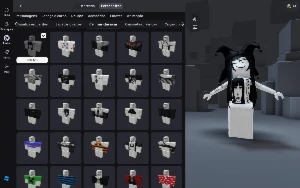 conta roblox unisex( tem mais skins femininas)