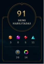 Conta League Of Legends, com 91 skins e mais... LOL