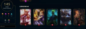 CONTA LOL- LVL 195 - 165 Champions - 145 Skins - FULL ACESSO - League of Legends