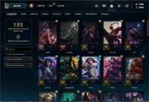 Conta ouro 2 com 55 Champs e 29 Skins + 4000 RP - League of Legends LOL