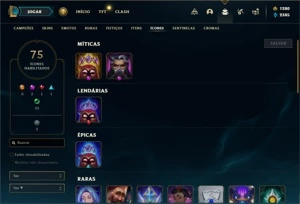 Conta ouro 2 com 55 Champs e 29 Skins + 4000 RP - League of Legends LOL