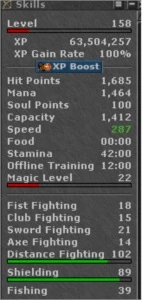 Char Tibia Paladin 158