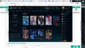 Conta de lol com 375 skins sendo 5 raríssimas, só você terá - League of Legends