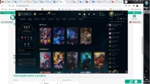 Conta de lol com 375 skins sendo 5 raríssimas, só você terá - League of Legends