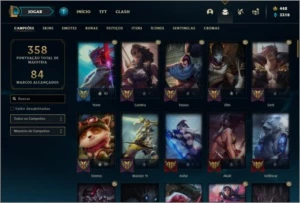 Conta ouro 1 com 100 champs, 74 skins +1 Prestigio (LEONA) - League of Legends LOL