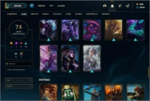 Conta ouro 1 com 100 champs, 74 skins +1 Prestigio (LEONA) - League of Legends LOL