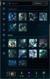 CONTA OURO 2 103 CHAMPIONS - League of Legends LOL
