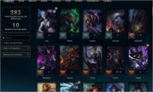 CONTA OURO 2 103 CHAMPIONS - League of Legends LOL