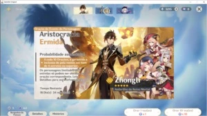 ACC AR34 ZONGLI + 5200 GEMAS E COM 49 TIROS NO BANNER - Genshin Impact