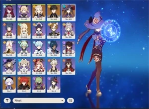 Zhongli, Albedo, Mona, Diluc, Qiqi Ar30 - Genshin Impact