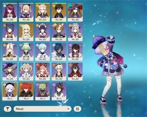 Zhongli, Albedo, Mona, Diluc, Qiqi Ar30 - Genshin Impact