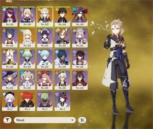 Zhongli, Albedo, Mona, Diluc, Qiqi Ar30 - Genshin Impact