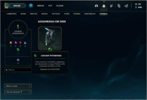 Conta platina 3 com 12 skins e 34 champs - League of Legends LOL