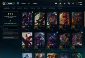 Conta platina 3 com 12 skins e 34 champs - League of Legends LOL