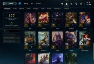Conta platina 3 com 12 skins e 34 champs - League of Legends LOL