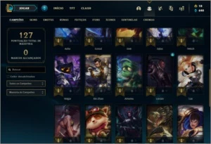 Conta platina 3 com 12 skins e 34 champs - League of Legends LOL