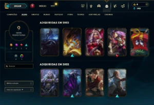 Esmeralda 4 com 45 Champs e 9 Skins + 1 Fragmento - League of Legends LOL