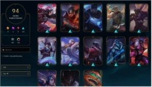 Conta Diamante, todos os campeões , 94 skins, 333 ícones. - League of Legends LOL
