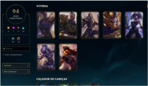 Conta Diamante, todos os campeões , 94 skins, 333 ícones. - League of Legends LOL