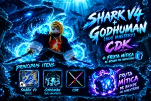 Conta Shark V4🦈+Gh 600 Maestria👊+CDK⚔️+Rumble⚡+brinde🎁 - Roblox