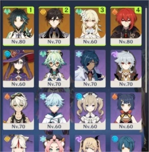 Conta AR51 com 4 personagens 5 estrelas + 3 armas 5 estrelas - Genshin Impact