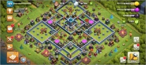 CV13 SEMI FULL TH13 6 CONSTRUTOR 11 SKINS PAISAGEM GEMAS - Clash of Clans