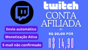 Conta Twitch Afiliado / Afiliada - Entrega Automática