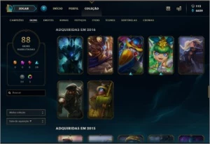 Conta de LoL - D5 na ultima temporada - 88 skins - League of Legends