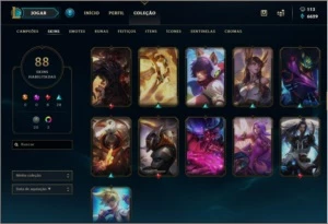 Conta de LoL - D5 na ultima temporada - 88 skins - League of Legends