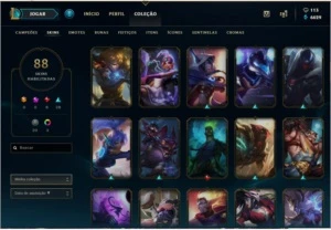 Conta de LoL - D5 na ultima temporada - 88 skins - League of Legends
