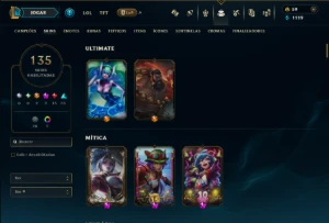 Unranked com 150 Champs e 135 Skins ( MID / JG / ADC ) - League of Legends LOL