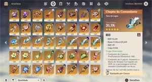 13 PERSONAGENS 5 ESTRELAS + CONSTELAÇÕES + ARMAS BIS - Genshin Impact