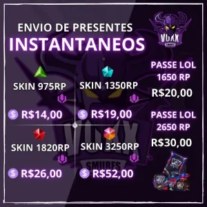 Envio De Presentes No Lol/Tft - Skins | Passes | Chib - League of Legends