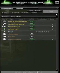 Conta PSA 1 combat arms
